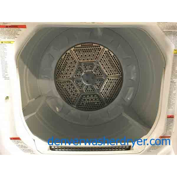 FullSize 27" Wide Stacked Laundry Center, Newer Model, GE, Clean