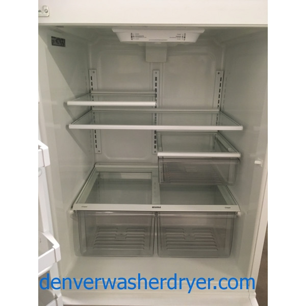 Lovely White Kenmore Refrigerator, TopMount, Capacity 20.0 Cu.Ft., Ice