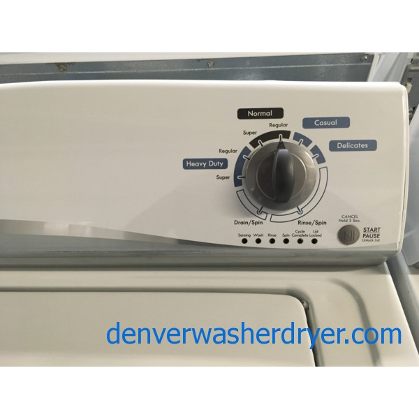 Kenmore Washer and Dryer, 220V, Agitator, Wrinkle Guard Option, 29