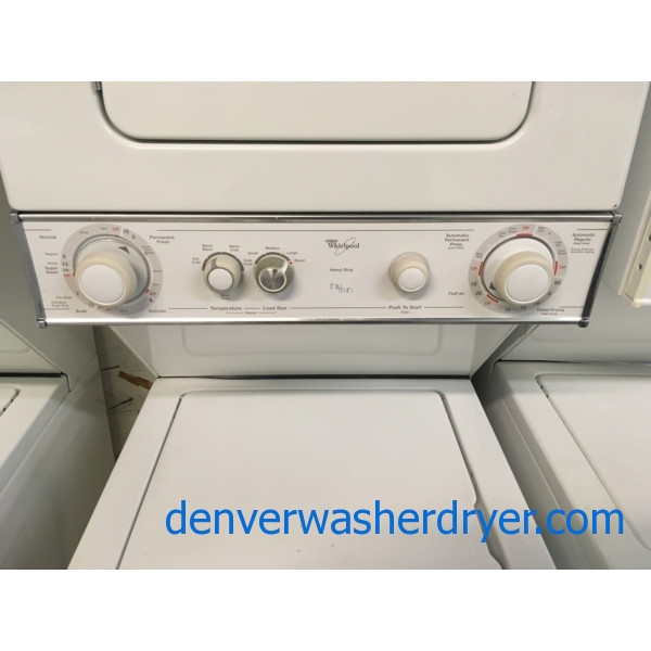 HeavyDuty Whirlpool Laundry Center, Agitator, 220V. 1.5 Cu.Ft