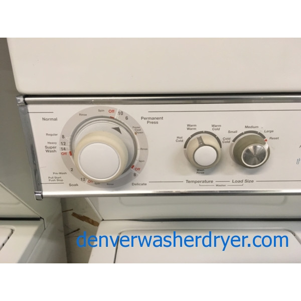 HeavyDuty Whirlpool Laundry Center, Agitator, 220V. 1.5 Cu.Ft