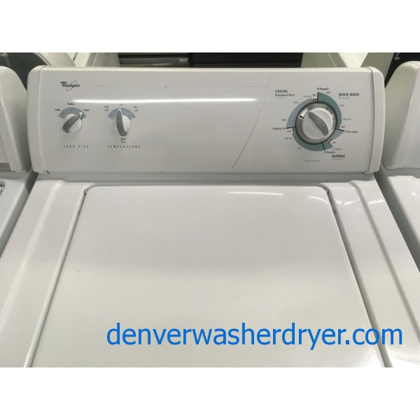 Whirlpool Washer, Heavy-Duty, 3.2 Cu.Ft. Super Capacity, Agitator, Bleach Dispenser, 27″ Wide, Quality Refurbished