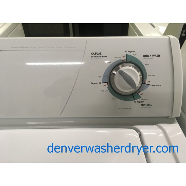 Whirlpool Washer, Heavy-Duty, 3.2 Cu.Ft. Super Capacity, Agitator, Bleach Dispenser, 27″ Wide, Quality Refurbished