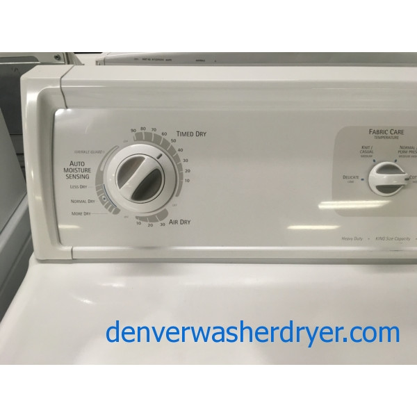 Heavy-Duty Kenmore ELITE Dryer, Electric, 27″ Wide, Auto-Moisture Sensing, Wrinkle Guard, Hamper Style Door, Quality Refurbished, 1-Year Warranty!