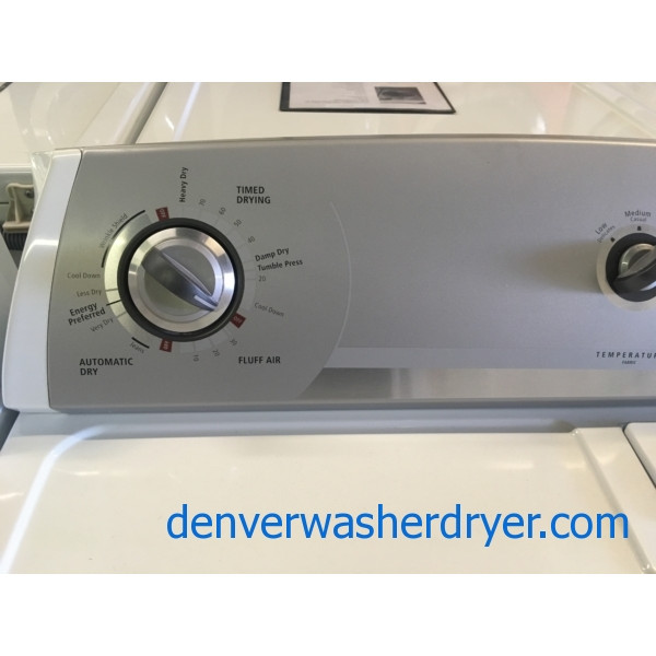 HeavyDuty Whirlpool Washer and Dryer Set, Agitator, Electric, AutoLoad Sensing, Wrinkle Shield