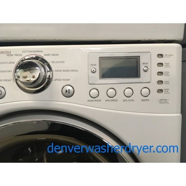Awesome LG Ultra Capacity Set Steam, Sanitary and Steam Cycles, HE, Anti-Bacterial and Wrinkle Care Features, 220V, Quality Refurbished, 1-Year Warranty!