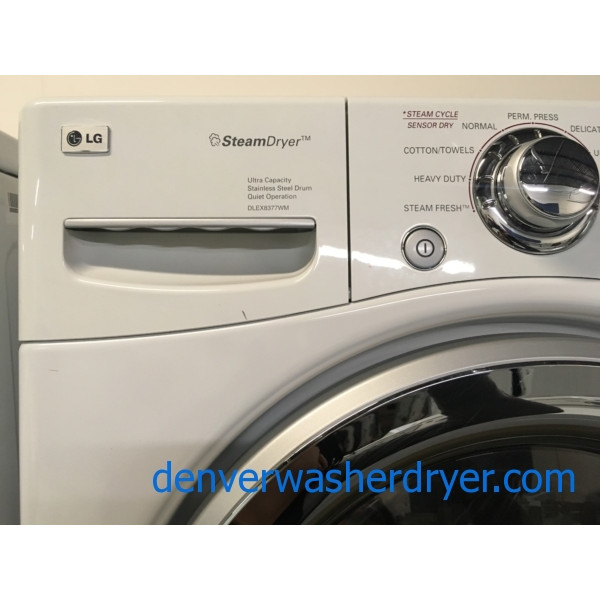 Awesome LG Ultra Capacity Set Steam, Sanitary and Steam Cycles, HE, Anti-Bacterial and Wrinkle Care Features, 220V, Quality Refurbished, 1-Year Warranty!