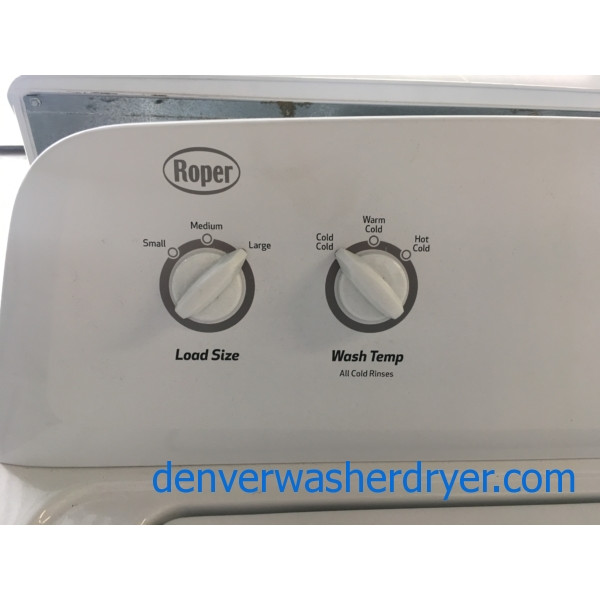 Roper Washer and Dryer Set, Agitator, 220V, Super Capacity, Wrinkle Prevent, 2014 Models, Quality Refurbished, 1-Year Warranty!