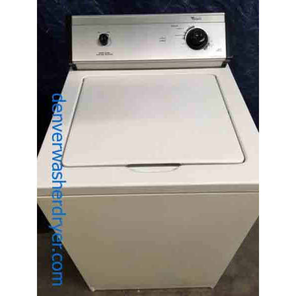 Heavy-Duty, Direct-Drive Whirlpool Washing Machine, Slim 24″ Wide, Quality Refurbished, 1-Year Warranty!