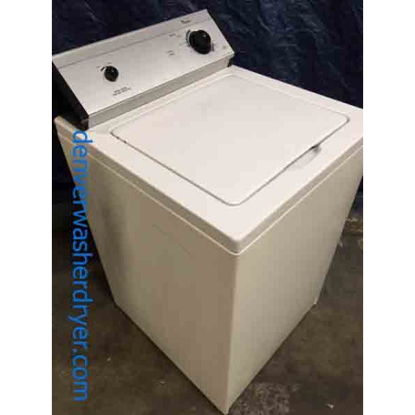 Heavy-Duty, Direct-Drive Whirlpool Washing Machine, Slim 24″ Wide, Quality Refurbished, 1-Year Warranty!
