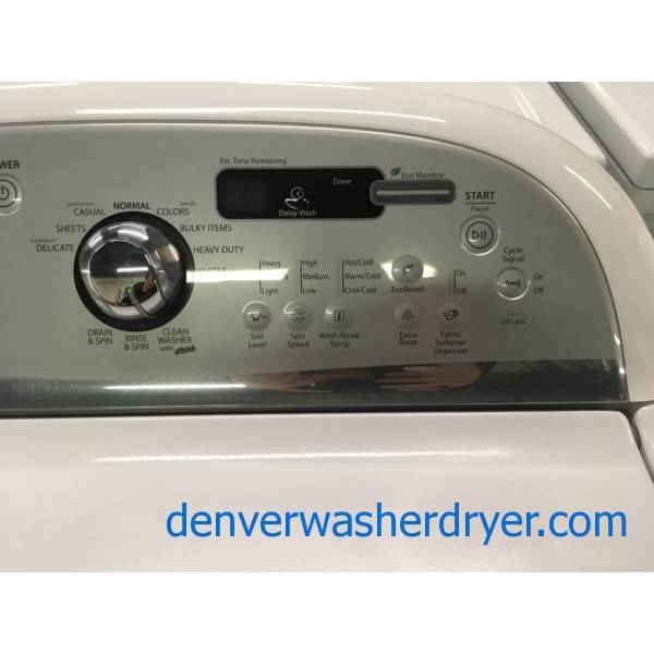 Great Whirlpool Cabrio Set, White, HE, 220V, Wash-Plate Style, Wrinkle Shield Option, Energy-Star Rated, Quality Refurbished, 1-Year Warranty!