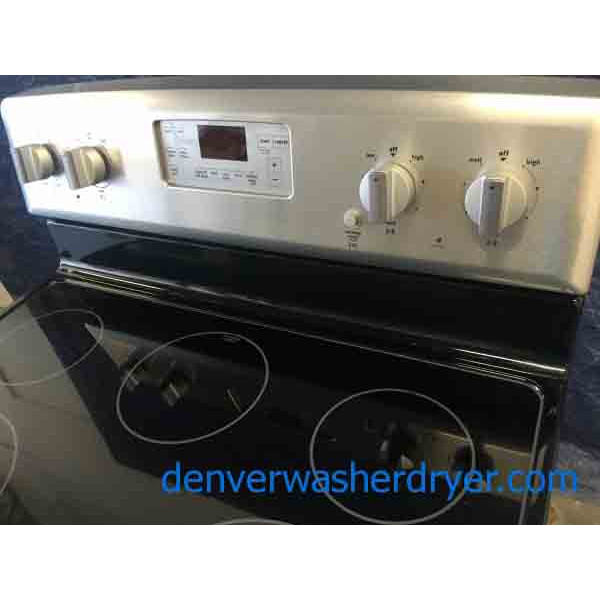 Barely Used , GlassTop Maytag Range with Aqua Lift Technology, 1Year