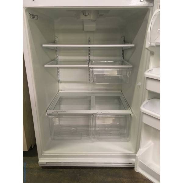 Whirlpool Top-Mount Refrigerator, Textured White, 18.2 Cu.Ft. Capacity, Humidity Control Crispers, Glass Shelves, Quality Refrubished, 1-Year Warranty!