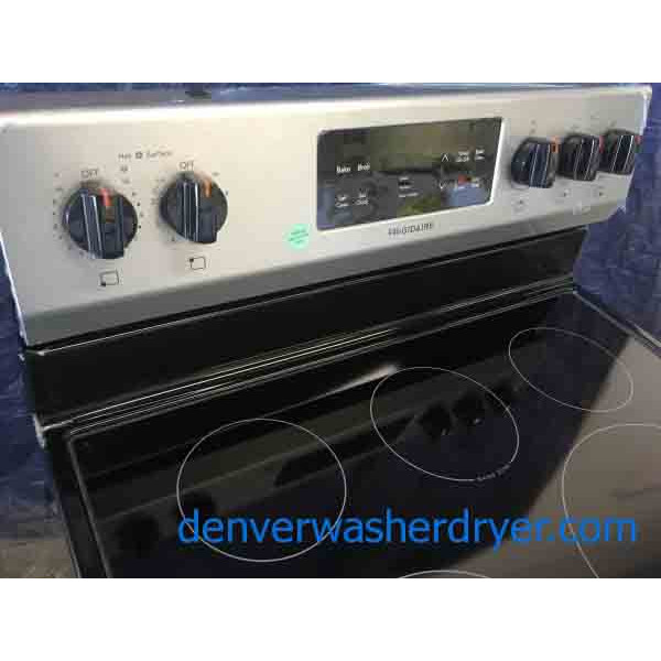 New Frigidaire! Stainless 30″ Freestanding Range, Glass-Top, Convection Oven