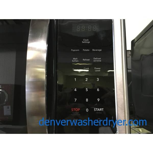 !NEW! Frididaire Over-the Range Microwave, Stainless, LED Lighting, 1.6 Cu.Ft. Capacity, 6 Programs, Convertible Vent, 1-Year Warranty