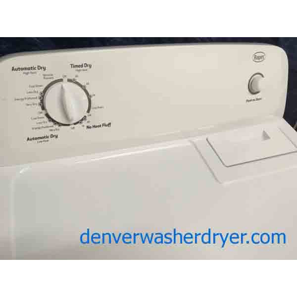 Matching Roper(Whirlpool) Full Sized Washer And Electric Dryer Set, 2016 Model, 1-Year Warranty