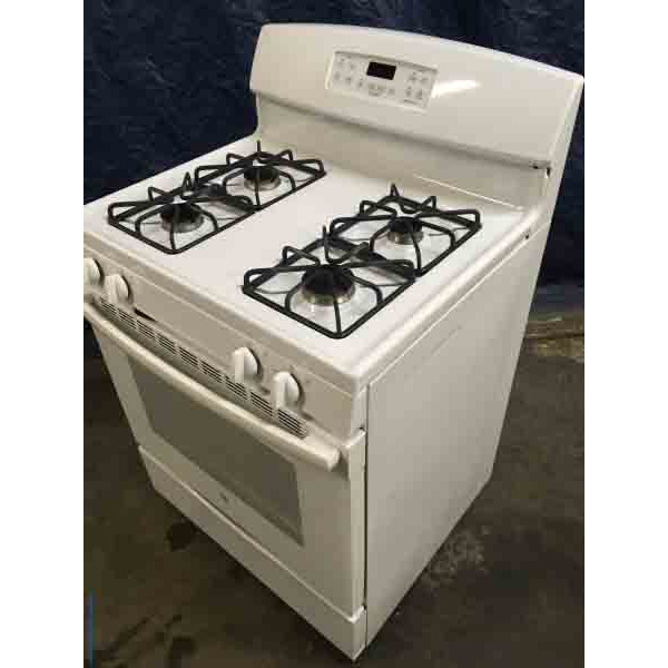 GE White gas stove with 2-Year Parts Warranty