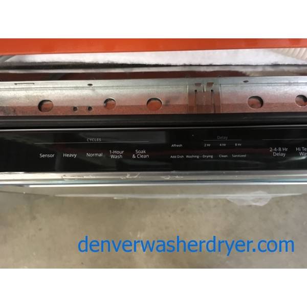 NEW!! Whirlpool Top Control Dishwasher, Stainless, Sensor Cycle