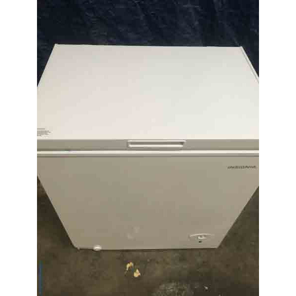 New (Dent) Insignia (5.0 Cu. Ft.) Chest Freezer, White, 1Year Warranty