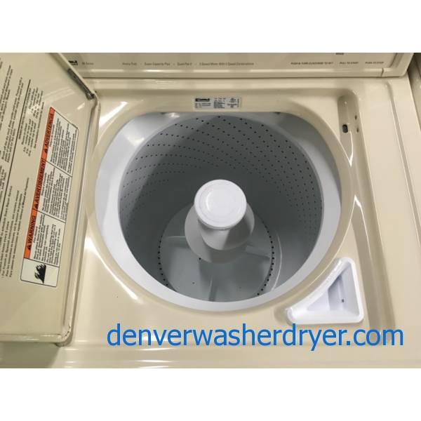 HeavyDuty Bisque Kenmore 90 Series Washer, Agitator, 3.8 Cu.Ft