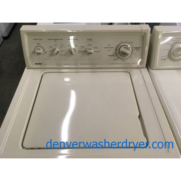 HeavyDuty Bisque Kenmore 90 Series Washer, Agitator, 3.8 Cu.Ft