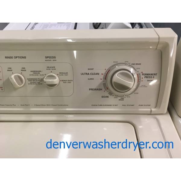 HeavyDuty Bisque Kenmore 90 Series Washer, Agitator, 3.8 Cu.Ft