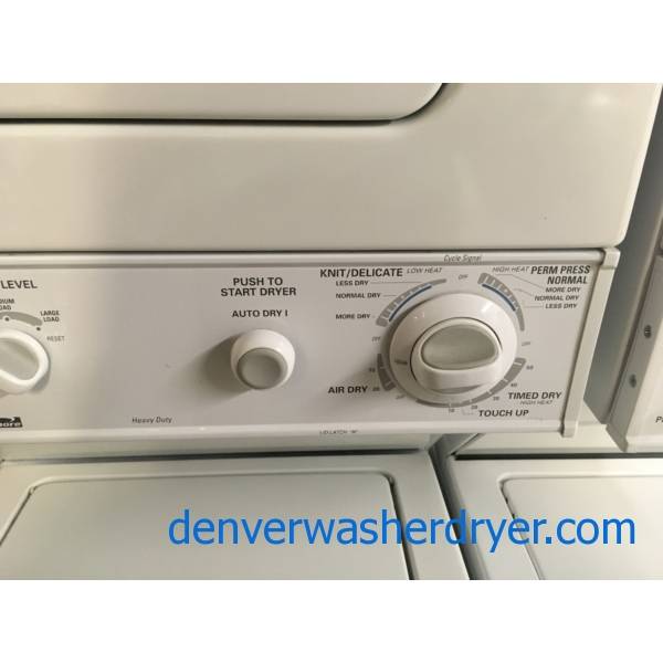 Great 24" Wide Kenmore Unitized Laundry Center, HeavyDuty, Electric, Auto Dry, 1.5 Cu.Ft