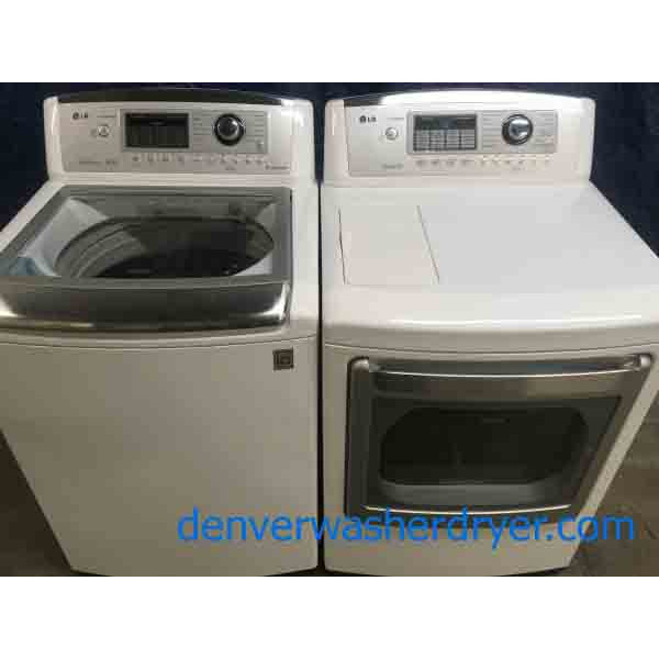 Super Nice Top-Load LG Set, Direct Drive, Steam, Electric, 1-Year Warranty!