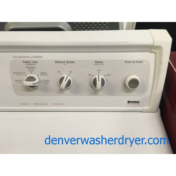 Heavy-Duty Kenmore ELITE Washer and Dryer Set, Agitator, Electric, Wrinkle Guard Option, 27″ Wide, Quality Refurbished, 1-Year Warranty!