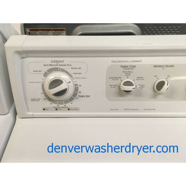 Heavy-Duty Kenmore ELITE Washer and Dryer Set, Agitator, Electric, Wrinkle Guard Option, 27″ Wide, Quality Refurbished, 1-Year Warranty!