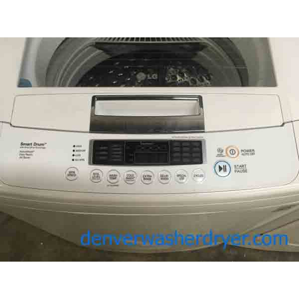 High-End Top-Load LG Direct-Drive Set, Super Modern, Oversized Capacity, 1-Year Warranty!