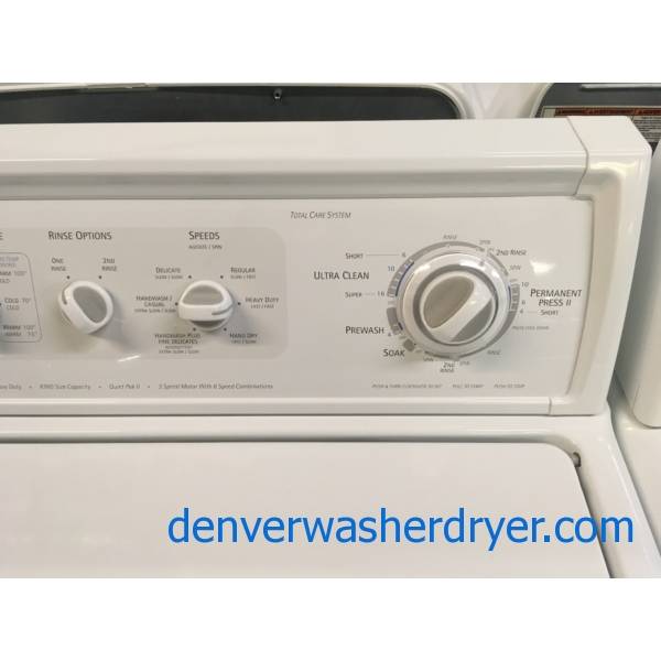 Heavy-Duty Kenmore ELITE Washer and Dryer Set, Agitator, Electric, Wrinkle Guard Option, 27″ Wide, Quality Refurbished, 1-Year Warranty!