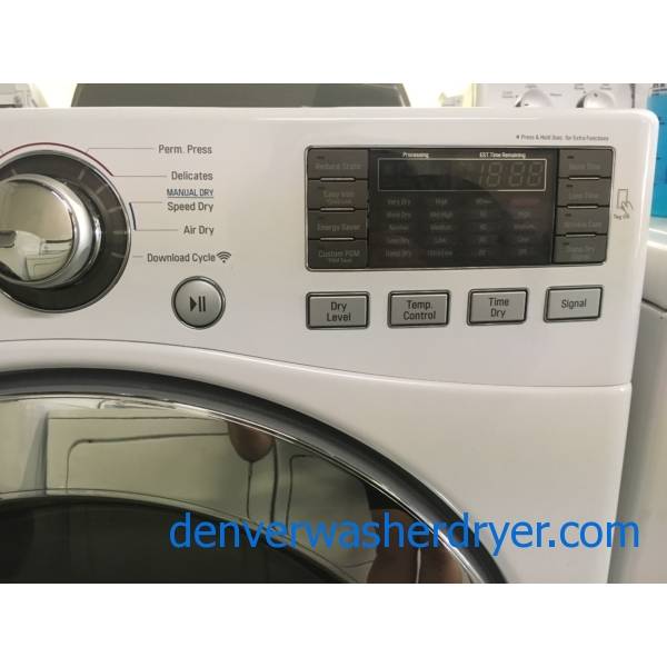 Fabulous LG Front Load Washer Dryer Set, Smart, Stackable, Quality Refurbished, 1 Year-Warranty,