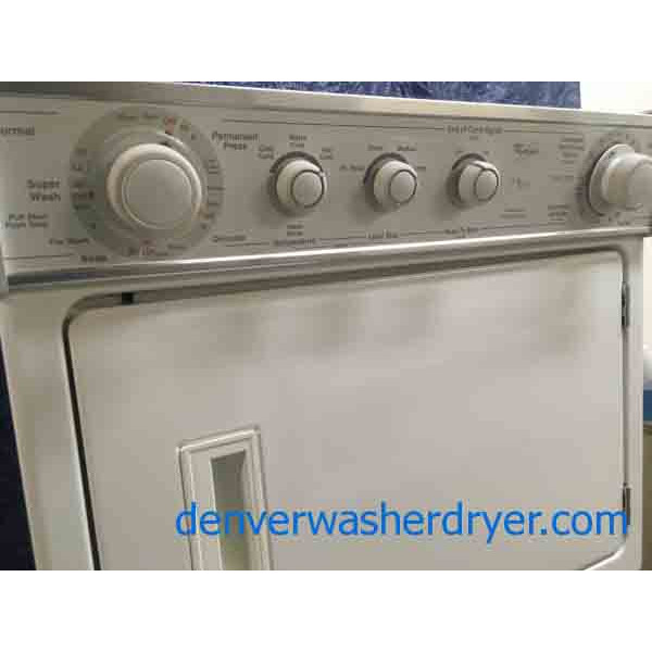 Stacked 27″ Whirlpool Laundry Center, Super Capacity, Heavy-Duty, Direct-Drive, Quality Refurbished!