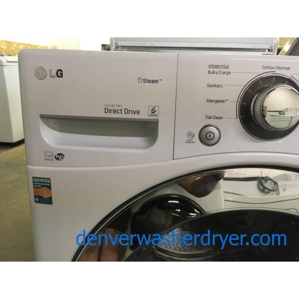 Fabulous LG Front Load Washer Dryer Set, Smart, Stackable, Quality Refurbished, 1 Year-Warranty,