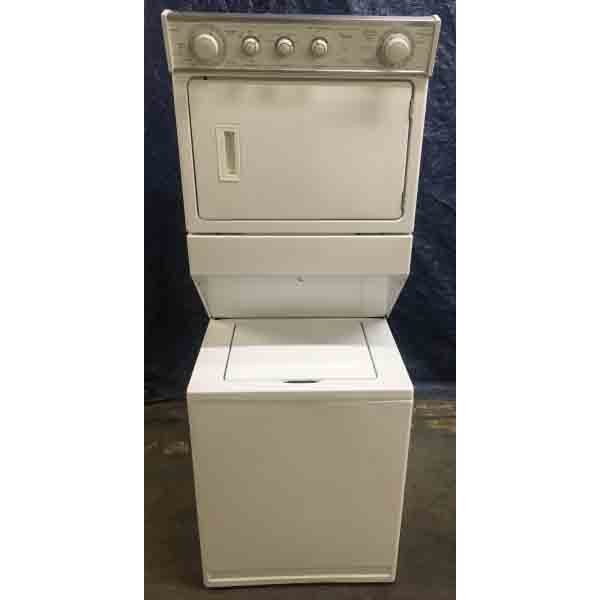 Stacked 27″ Whirlpool Laundry Center, Super Capacity, Heavy-Duty, Direct-Drive, Quality Refurbished!