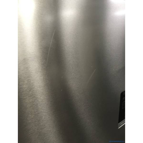 NEW!! Insignia Convertible Upright Freezer, Stainless, 13.8 Cu.Ft. Capacity, 4 Glass Shelves, Exterior Digital Control, 1-Year Warranty!