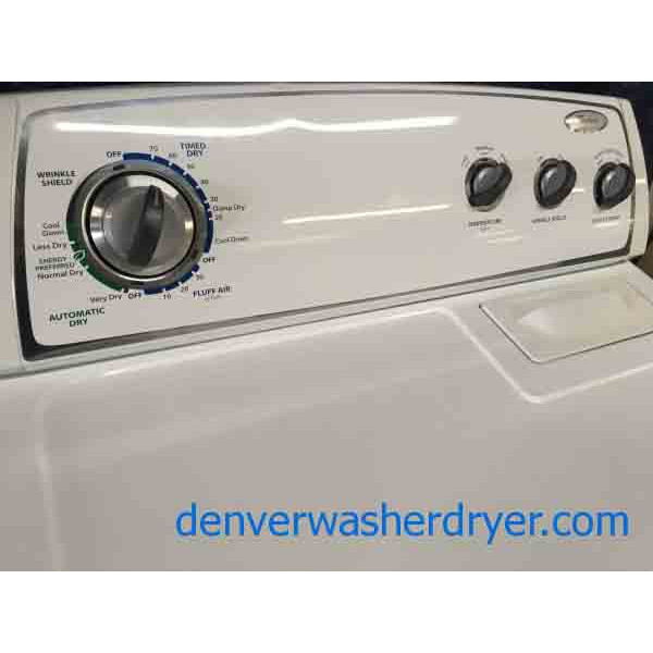 Newer Whirlpool Washer Dryer Set w/Agitator, Electric, Super Capacity, 1-Year Warranty
