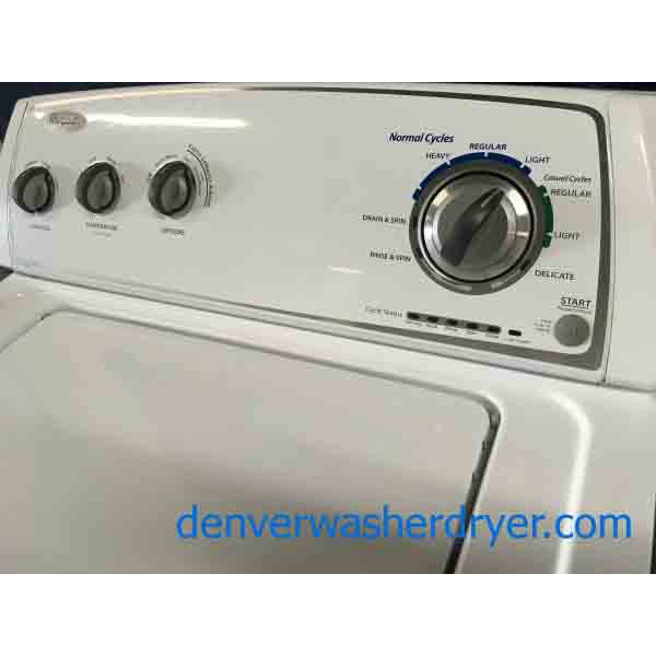 Newer Whirlpool Washer Dryer Set w/Agitator, Electric, Super Capacity, 1-Year Warranty