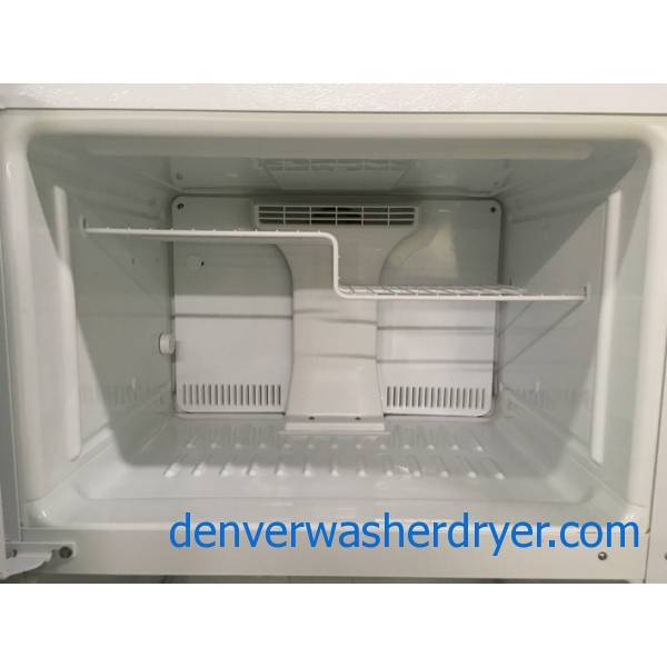 Hotpoint TopMount Refrigerator, Textured White, 16.6 Cu.Ft. Capacity