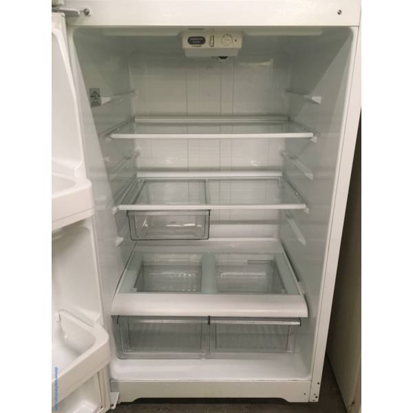 Hotpoint TopMount Refrigerator, Textured White, 16.6 Cu.Ft. Capacity