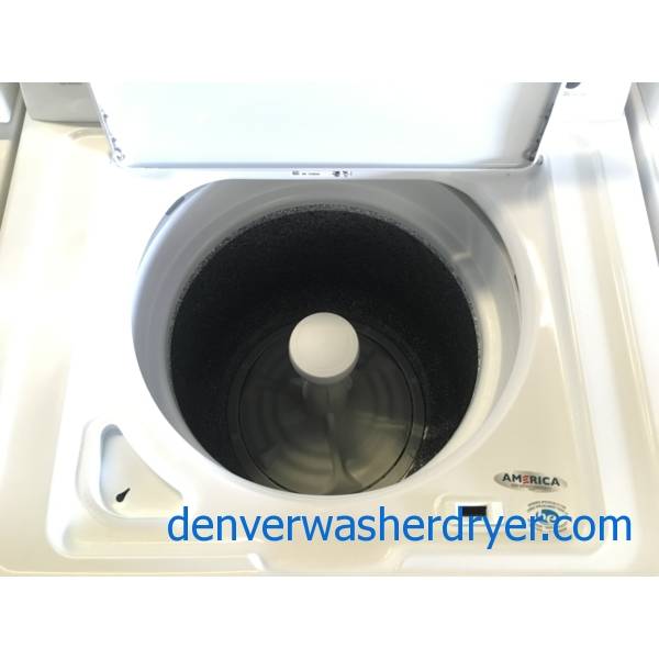 Lightly Used Amana Top-Load Washer and Dryer, HE, Agitator, Auto-Load Sensing, Auto-Dry, Wrinkle Prevent, Electric, Quality Refurbished, 1-Year Warranty!