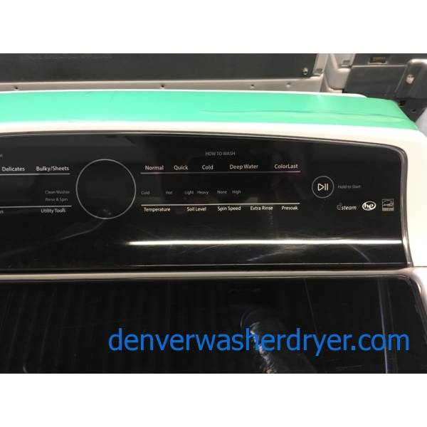 Beautiful Whirlpool Cabrio Washer and Dryer Set, HE, Sanitary Cycles, Steam Clean, Wrinkle Shield Option, Electric, Quality Refrubished, 1-Year Warranty!