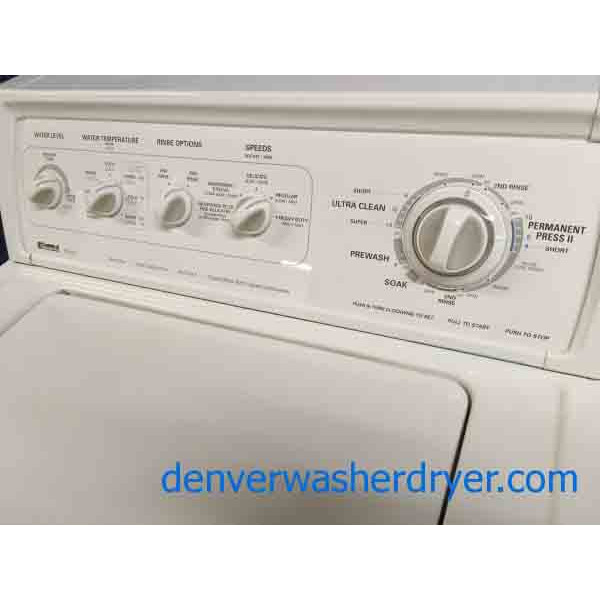 Direct-Drive Washer Dryer Set, Electric, Almond Color, Quality Refurbished, 1-Year Warranty