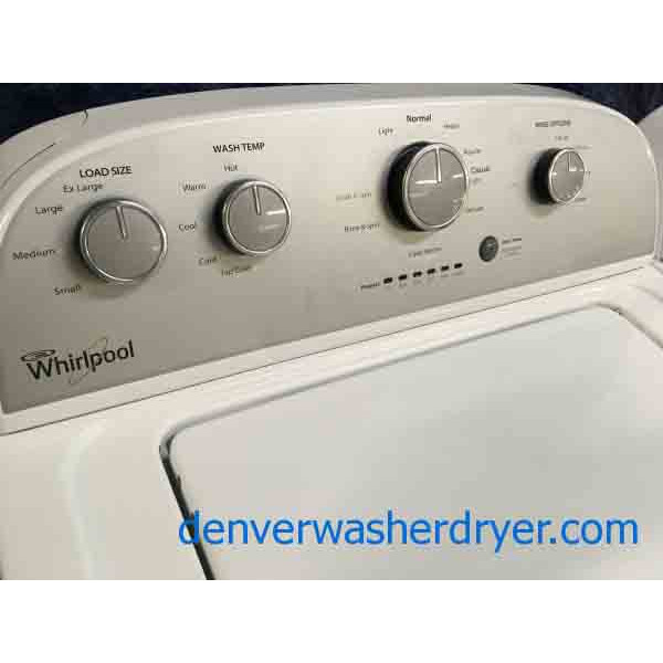 Modern Whirlpool Washer Dryer Set w/Agitator, Electric, Full-Sized, 1-Year Warranty!