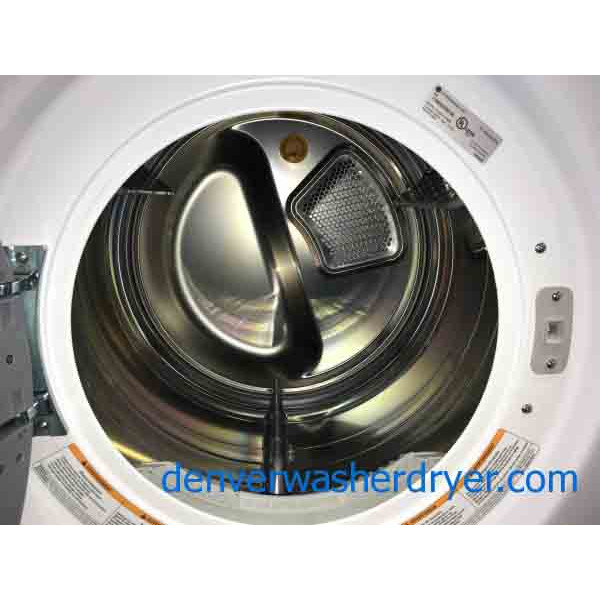 FrontLoad LG Laundry Set On Pedestals, Electric, Steam/Sanitary Cycles