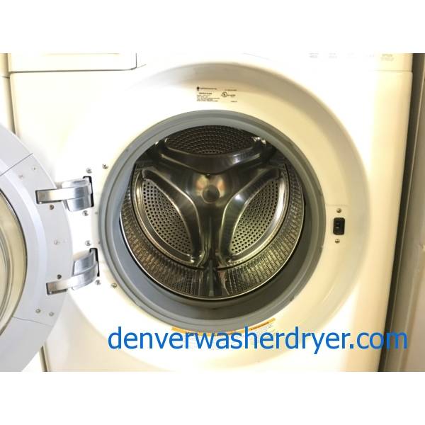 LG Front-Load Washer w/ Pedestal, White, HE, Stainless Drum, 3.6 Cu.Ft. Capacity, Stain and Quick Cycle Options, Quality Refurbished, 1-Year Warranty!
