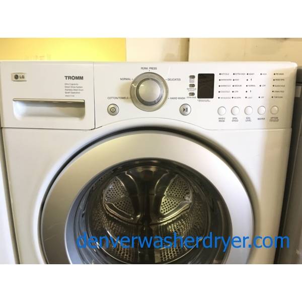 LG Front-Load Washer w/ Pedestal, White, HE, Stainless Drum, 3.6 Cu.Ft. Capacity, Stain and Quick Cycle Options, Quality Refurbished, 1-Year Warranty!