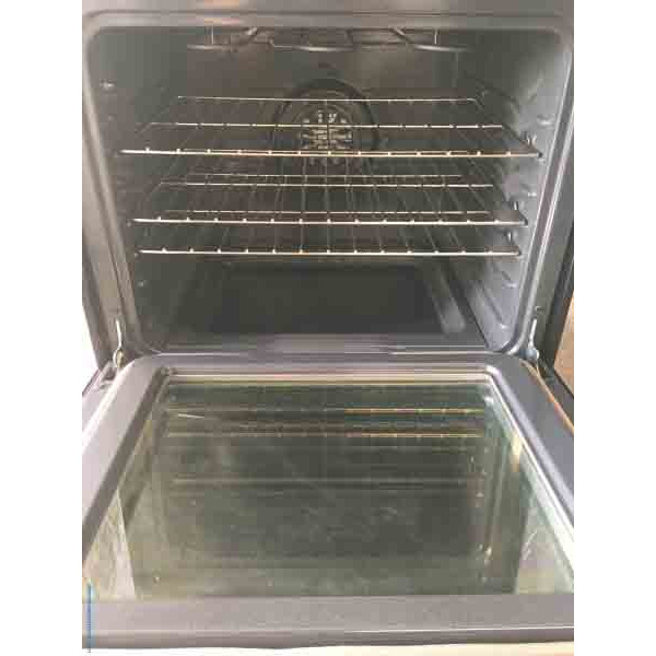 Brand-New (Dent) Whirlpool – 5.3 Cu. Ft. Self-Cleaning, Freestanding, Electric Range, Black Stainless Steel, and 1-Year Warranty