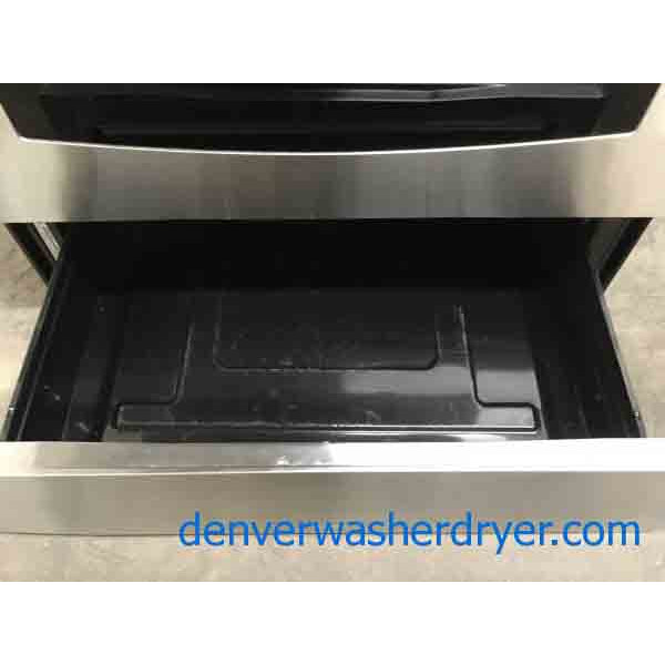 5-Burner Glass-Top, Convection Oven, Used Stainless Range, Samsung 30″ Freestanding, Electric, 1-Year Warranty!